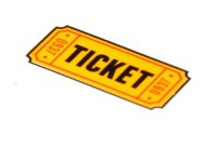 LEGO part Tile 1 x 2 with 'TICKET' and '0937' Pattern 3069pb0584