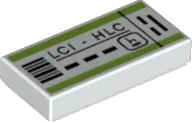 LEGO onderdeel Tile 1 x 2 with 'LCI-HLC' Boarding Pass Pattern (3069pb0807)