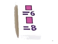 LEGO part Tile 1 x 2 with Dark Pink Rectangles, Dark Purple Price Chart with '=6' and '=8' Pattern (Sticker) - Set 41332 3069pb0895