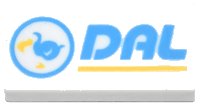 LEGO part Tile 1 x 2 with Dark Azure and Yellow Circle, Bird, and 'DAL' Pattern (Animal Crossing Dodo Airlines Logo)  3069pb1269