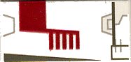 LEGO part Tile 1 x 2 with X-wing Fighter Pattern Model Left Side 3069ps4