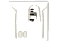 LEGO onderdeel Tile 1 x 1 with SW Snowtrooper Backpack Ep 7 Pattern 3070pb086