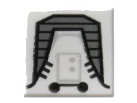 LEGO part Tile 1 x 1 with SW Galactic Empire Jet Pack Pattern 3070pb091