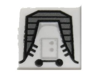 LEGO onderdeel Tile 1 x 1 with SW Galactic Empire Jet Pack Pattern (3070pb091)
