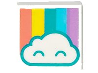 LEGO onderdeel Tegel 1 x 1 met Wolk en Pastel Regenboog Patroon 3070pb134