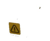 LEGO part Technic, Liftarm, Modifiziert Gebogen Dick L-Form 2 x 4 mit Ausrufezeichen in Gefahrendreieck Muster Modell Rechte Seite (Aufkleber) - Set 42100 32140pb17R