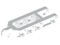LEGO part Technic, Steering Arm 6.5 x 2 with Tow Ball Socket Rounded, Chamfered 32195b
