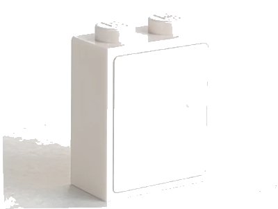 LEGO onderdeel Brick 1 x 2 x 2 with Inside Stud Holder with Mirror Pattern (Sticker) - Set 41058 (3245cpb042)
