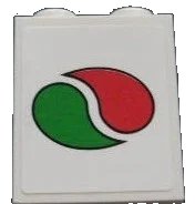 LEGO onderdeel Brick 1 x 2 x 2 with Inside Stud Holder with Octan Logo Pattern (Sticker) - Set 3180 3245cpb086