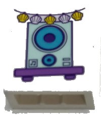 LEGO onderdeel Steen 1 x 2 x 2 met binnensteunpen met Luidspreker en Zeepaarden Patroon (Sticker) - Set 41317 3245cpb119