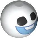 LEGO part Technic Ball Joint with Black Eyes and Bright Light Blue Smile Pattern (Frozen Snowgie Head) 32474pb019