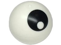 LEGO part Technic Ball Joint with Black Eye with Pupil on Bottom Pattern 32474pb025