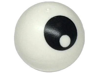 LEGO onderdeel Technic Ball Joint with Black Eye with Pupil on Bottom Pattern (32474pb025)
