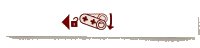 LEGO part Technic, Brazo de elevación Grueso 1 x 7 con patrón candado rojo, flecha y triángulo apuntando hacia la izquierda (Pegatina) - Set 42098 32524pb076
