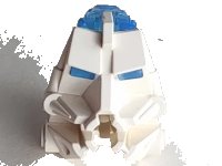 LEGO onderdeel Bionicle Head Connector Block 3 x 4 x 1 2/3 with Trans-Medium Blue Eye / Brain Stalk (32553 / 32554) 32553c05
