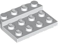 LEGO part Platte, Rund 3 x 4 x 2/3, Erhöht 1 x 4 3263