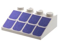 LEGO onderdeel Slope 33 3 x 4 with Violet Roof Tiles Pattern 3297p04