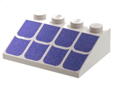 LEGO onderdeel Slope 33 3 x 4 with Violet Roof Tiles Pattern (3297p04)