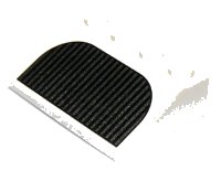 LEGO part Slope 33 3 x 4 with Black and Pearl Dark Gray Vertical Grille Pattern 3297pb051
