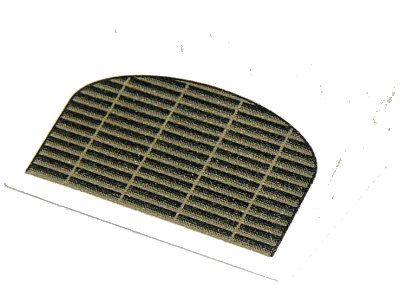 LEGO onderdeel Slope 33 3 x 4 with Black and Dark Gray Horizontal Grille Pattern (3297px4)