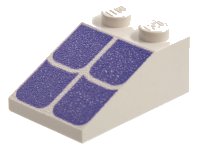 LEGO part Schräge 33 3 x 2 with Violet Roof Tiles Pattern 3298p04