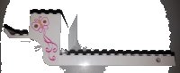 LEGO part Vehicle, Base 10 x 21 x 5 1/3 Belville Horse Carriage with Butterfly Pattern on Both Sides (Stickers) - Set 7578 33202pb01