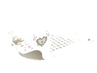 LEGO part Vehicle, Base 10 x 21 x 5 1/3 Belville Horse Carriage with Gold Crown and Pink Roses Heart Pattern 33202px1