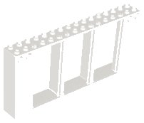 LEGO part Porte, Cadre 2 x 16 x 6 avec 3 Ouvertures et 2 Tenons de Chaque Côté sur le Devant (35103)