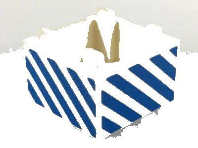 LEGO onderdeel Container, Box 2 x 2 x 1 - Top Opening with Flat Inner Bottom with Medium Blue Diagonal Stripes Pattern (35700pb02)