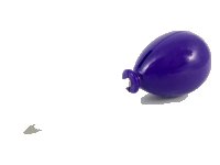 LEGO part Minifigure, Utensil Thin Bar with Handle with Dark Purple Balloon 35703c01