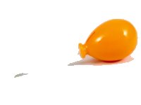 LEGO part Minifigure, Utensil Thin Bar with Handle with Orange Balloon 35703c02