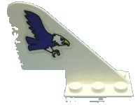 LEGO part Tail with Rounded Top with Blue Eagle Pattern on Both Sides (Stickers) - Sets 6345 / 6615 3587pb01