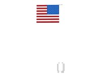 LEGO part Flag on Flagpole, Straight with United States Pattern (Stickers) 3596pb04