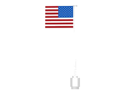 LEGO onderdeel Flag on Flagpole, Straight with United States Pattern (Stickers) (3596pb04)
