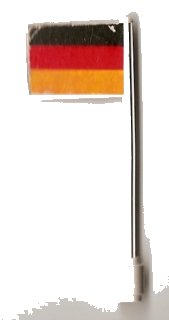 LEGO part Flag on Flagpole, Straight with Germany Pattern (Stickers) 3596pb09