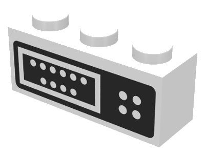 LEGO onderdeel Brick 1 x 3 with Control Panel Pattern (3622p02)