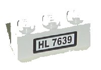 LEGO part Brick 1 x 3 with 'HL 7639' Pattern (Sticker) - Set 7639 3622pb027