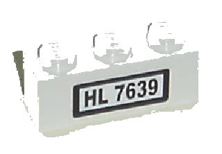 LEGO onderdeel Brick 1 x 3 with 'HL 7639' Pattern (Sticker) - Set 7639 (3622pb027)