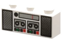 LEGO part Brick 1 x 3 with Radio and Tape Player Pattern 3622px1