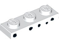 LEGO onderdeel Plaat 1 x 3 met 5 Zwarte Dalmatische Vlekken Patroon 3623pb017