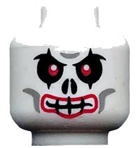 LEGO onderdeel Minifigure, Head Skull Evil with Red Eyes and Red Lips Pattern (3626pb0525)