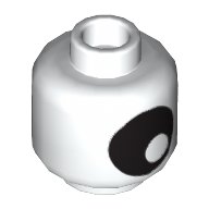 LEGO part Minifigure, Head without Face with Large Black Eye with Pupil Pattern (3626pb1112)