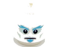 LEGO part Minifigure, Head Blue Eyebrows and Goatee Pattern - Hollow Stud (BAM) 3626pb2562