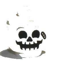 LEGO part Minifigure, Head Skull Light Bluish Gray Eyebrows and Bandage Pattern - Hollow Stud 3626pb2565
