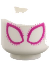LEGO part Minifigure, Head Alien Large Magenta Eyes and Dots Pattern 3626pb3946