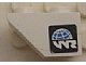 LEGO onderdeel Slope, Inverted 45 2 x 1 with World Racers Logo on Black Background Pattern Model Right Side (Sticker) - Sets 8897 / 8898 3665pb004R
