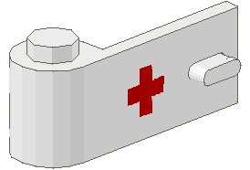 LEGO onderdeel Door 1 x 3 x 1 Left with Red Cross Pattern (3822p24)