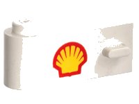 LEGO part Door 1 x 3 x 1 Left with Shell Logo Pattern 3822pb004