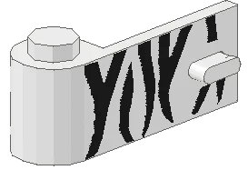 LEGO onderdeel Door 1 x 3 x 1 Left with Safari Pattern (3822pb005)