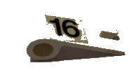 LEGO part Door 1 x 3 x 1 Left with Number 16 Pattern (Sticker) - Set 6634 3822pb010